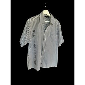 Fender The Collection By Da Vinci Striped Y2K Button Up Shirt Large